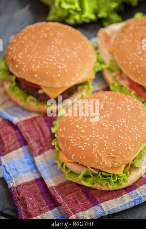 home made burgers Stock Photo
