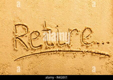 Retirement Concept On Beach Stock Photo