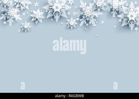 paper cut snowflakes Stock Vector