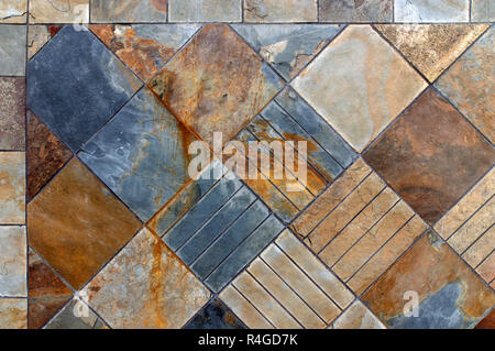 Abstract slate tile pattern Stock Photo