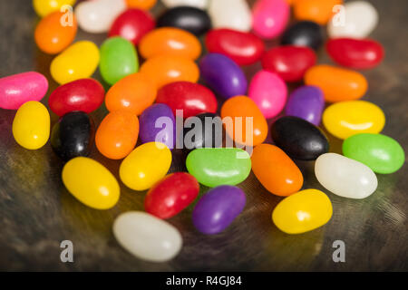 A heap of colourful jellybeans Stock Photo