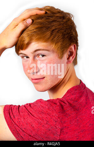 handsome attractive young man in puberty Stock Photo