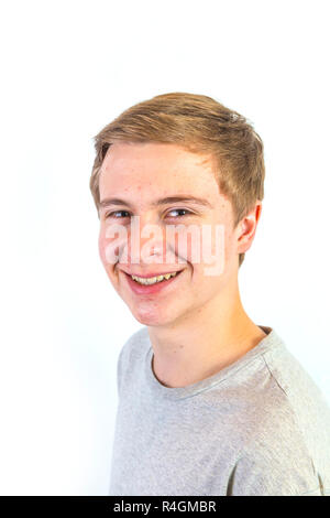 Portrait of an adolescent boy in puberty Stock Photo