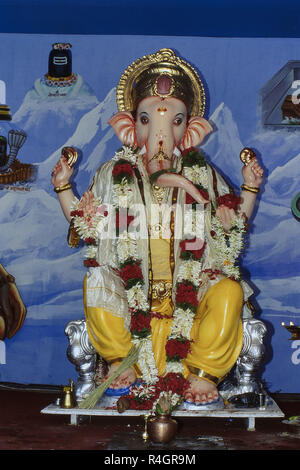 Close up of lord Ganesh, Mumbai, India, Asia Stock Photo