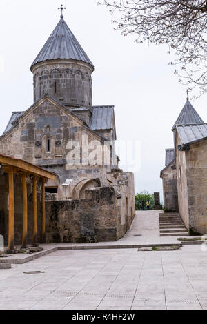 The 13th century Haghartsin monastery in Armenia.The ancient monastery is located near the town of Dilijan, in a wooded valley. Stock Photo