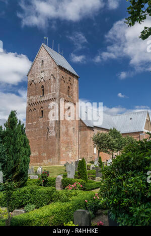 Nordfriesland, Frisian's cathedral of Saint Johanni in Nieblum on fa, Friesendom St Johannis in Nieblum auf F Stock Photo