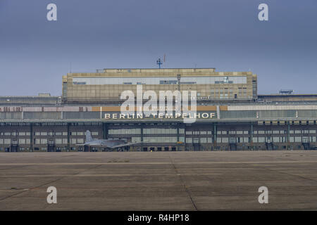Hangar, airport Tempelhof, Berlin, Germany, Flughafen Tempelhof, Deutschland Stock Photo