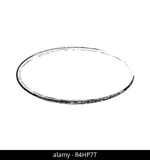 Grunge vector frame oval shape Stock Photo