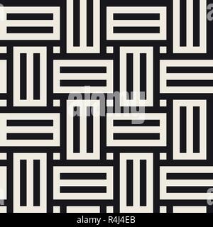 Vector seamless pattern. Modern stylish abstract texture. Repeating geometric braided lines Stock Vector