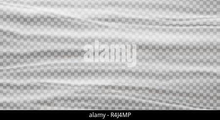 Realistic plastic polyethylene wrap vector texture on abstract background. Stock Vector