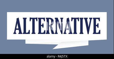 Alternative paper speech bubble sign Vector illustration Stock Vector