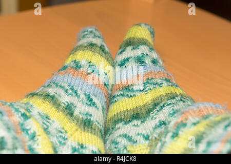 knitted socks Stock Photo