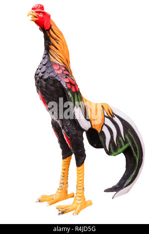 Chicken sculpture isolated on white background Stock Photo