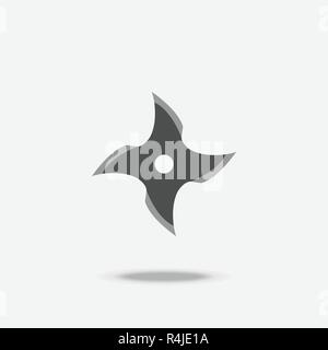 Shuriken Ninja weapon Flat design icon vector Stock Vector