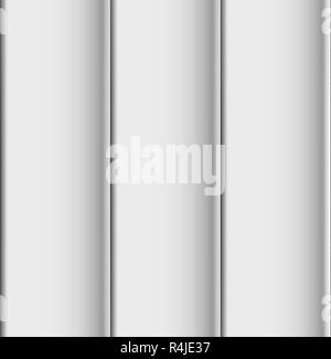 Seamless Realistic White plastic roof sheet in 3D vector. Abstract and texture background concept. Stock Vector