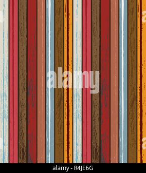 Colorful Wood texture background vector illustration. Material and texture concept. Stock Vector