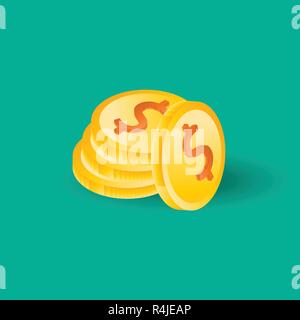 Coin vector icon background Stock Vector