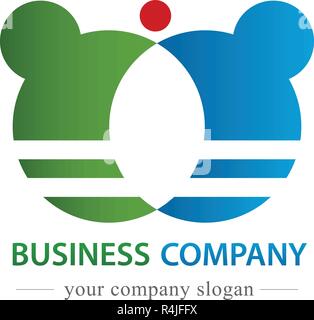Business company logo vector. Commercial and trading concept. white isolated background Stock Vector