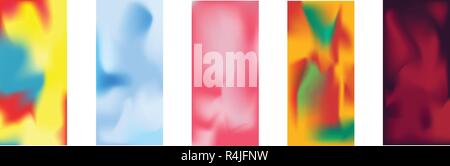 Smartphone wallpaper vector illustration collection. Clipping mask use and editable screen by Gradient mesh. Abstract wallpaper concept. Technology an Stock Vector