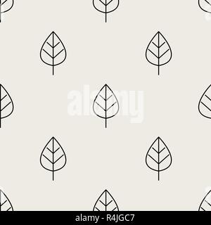 Seamless pattern background. Abstract and Classical concept. Geometric creative design stylish theme. Illustration vector. Black and white color. Leaf Stock Vector