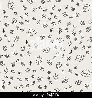 Seamless pattern background. Abstract and Classical concept. Geometric creative design stylish theme. Illustration vector. Black and white color. Leaf Stock Vector