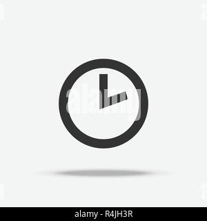 Time clock icon. Object and Business concept. Sign and symbol theme. Simple and minimal logo. Stock Vector