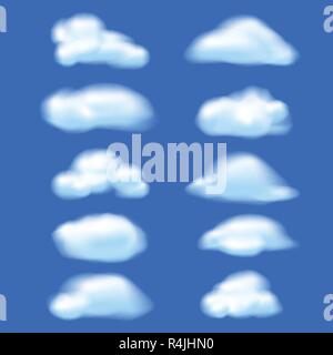 Abstract cloud on blue sky background. Nature concept Stock Vector