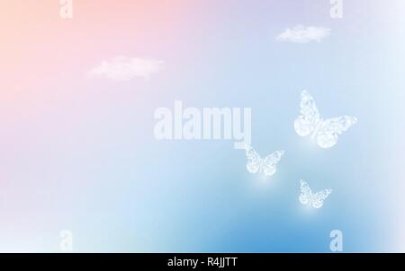 Cloudy sky background. Unicorn fantasy pastel galaxy. Rainbow cute wallpaper.  Fluffy magic pink landscape. Vector illustration 21856832 Vector Art at  Vecteezy