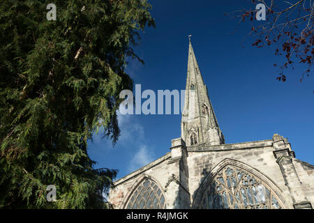 Ashbourne, Derbyshire, UK: October 2018: Saint Oswalds Parish Church Stock Photo