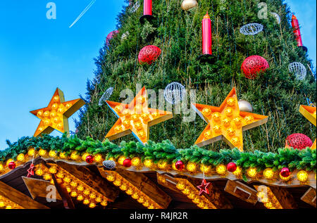 Christmas market on the Old Market in Dortmund, Germany Stock Photo