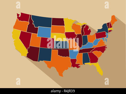 USA map vector illustration Stock Photo