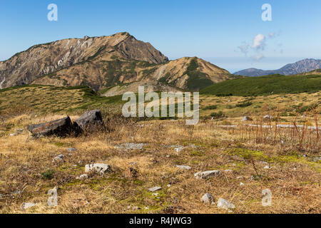 Japanese Tateyama in autumn season Stock Photo