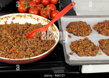 Ready to Be Baked Bean Burgers Stock Photo
