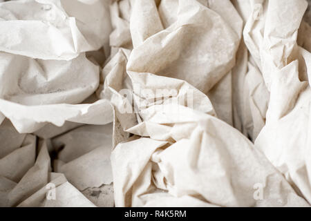 Texture made of molded old plastic bags Stock Photo