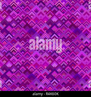 Purple geometric diagonal square mosaic tile pattern background Stock Vector