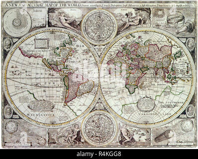 Map of the World, 1627 Stock Photo - Alamy