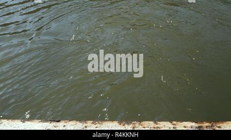 medium shot of water flow at canal river in stoke bruerne northamptonshire uk Stock Photo