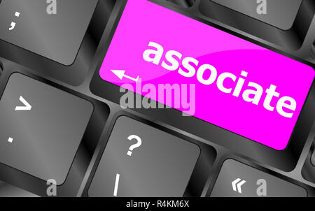 Keyboard with enter button, associate word on it Stock Photo