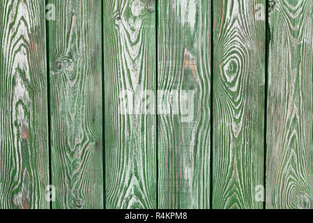 vintage wooden planks painted in green Stock Photo