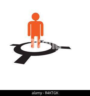 individual  targeting concept - person in the marketing Stock Vector