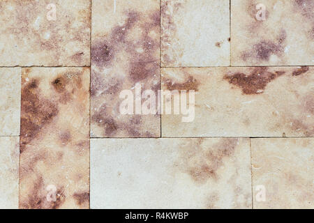 pink marble brick decorative wall outside texture Stock Photo