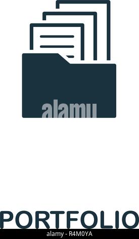 Portfolio icon. Premium style design from design ui and ux collection. Pixel perfect portfolio icon for web design, apps, software, printing usage. Stock Vector