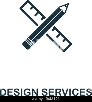 Design Services icon. Premium style design from design ui and ux collection. Pixel perfect design services icon for web, apps, software, printing usag Stock Vector