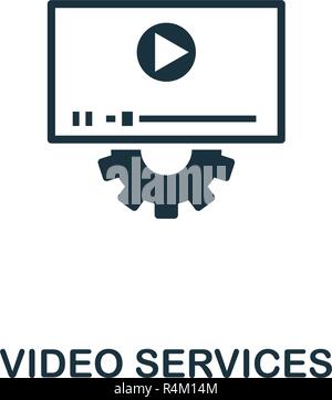 Video Services icon. Premium style design from design ui and ux collection. Pixel perfect video services icon for web design, apps, software, printing Stock Vector