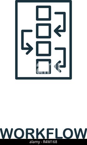 Workflow icon. Premium style design from design ui and ux collection. Pixel perfect workflow icon for web design, apps, software, printing usage. Stock Vector