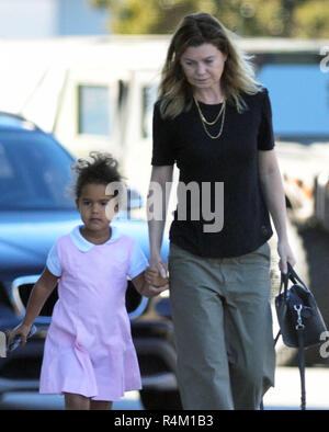 Ellen Pompeo goes out for breakfast with her daughter Sienna May