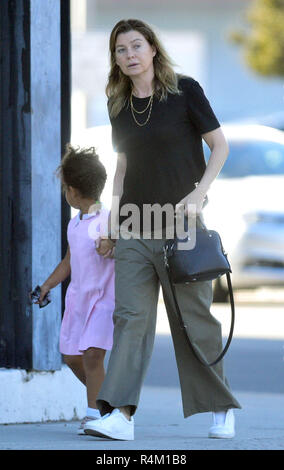 Ellen Pompeo goes out for breakfast with her daughter Sienna May