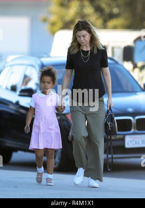 Ellen Pompeo goes out for breakfast with her daughter Sienna May