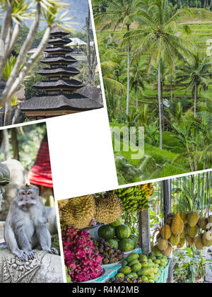 Collage of Bali (Indonesia) images - travel background (my photos) Stock Photo