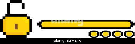 Loading Pixel Videogame Stock Vector